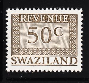 Swaziland 1975-77 MNH 50c grey-brown Revenue