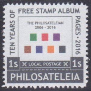 US PHILOSATELEIA LP - 2016 - Stamp Album Pages -Single Stamp-M N H-Private Issue