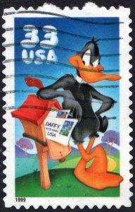 SC#3306a 33¢ Daffy Duck Single (1999) Used