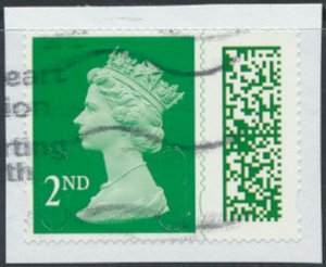 GB  QE II 2nd class barcode  Year 22 Source B  Used  see details & scans