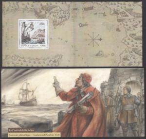 qlp. FRANCE - CANADA 2008 = JOINT S/S in folder Le Cardinal de Richelieu 3/6