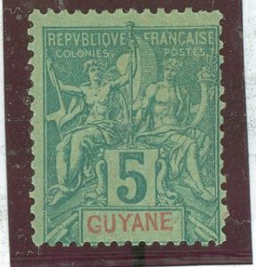 French Guiana #35 Unused Single