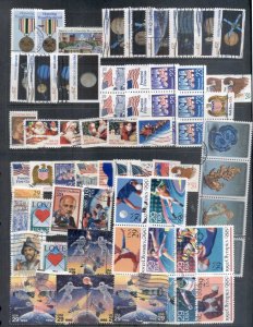 USA 1990's on Assorted Oddments, blocks, panes , duplicates Used 5 scans