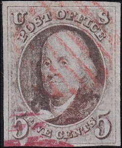 US #1A Used Single, With Cert.