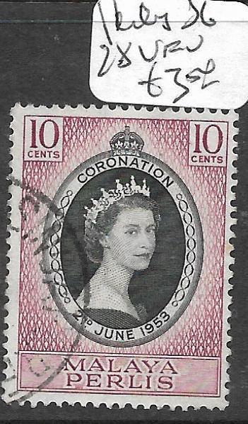 MALAYA  PERLIS   (P1005B)  QEII CORONATION  SG  28   VFU