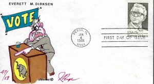 Pugh Drawn/Painted 1981 Everett Dirksen Vote...47 of 58 created!!