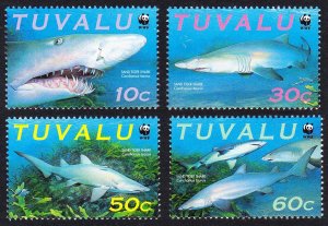 Tuvalu WWF Sand Tiger Shark 4v 2000 MNH SC#816 a-d SG#872-875 MI#862-865