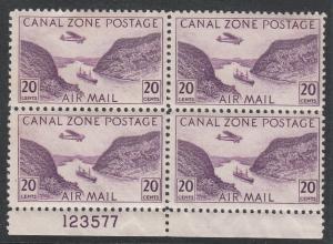 Canal Zone C11, Plate Block of 4