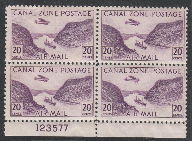 Canal Zone C11, Plate Block of 4