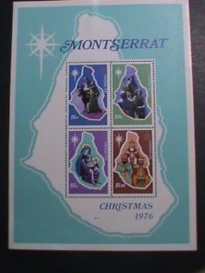 ​MONTSERRAT 1976-SC#358a CHRISTMAS SHEET-THE ROAD TO BETHLEHEM- MNH S/S VF