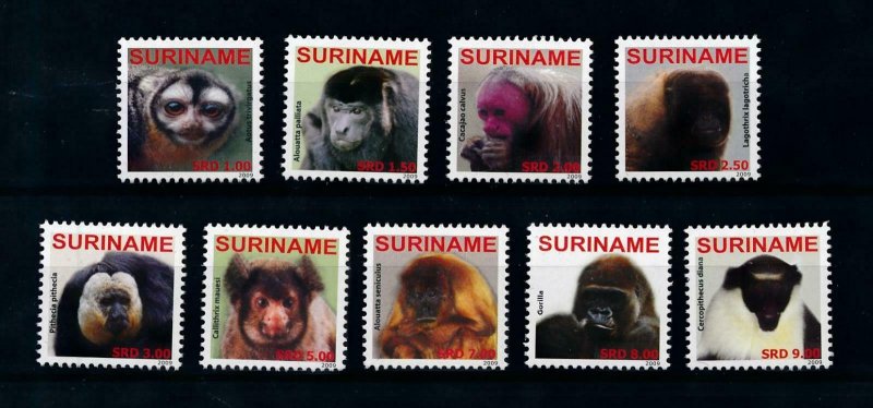 [100531] Suriname 2009 Wild Life Primates Monkeys Affen  MNH