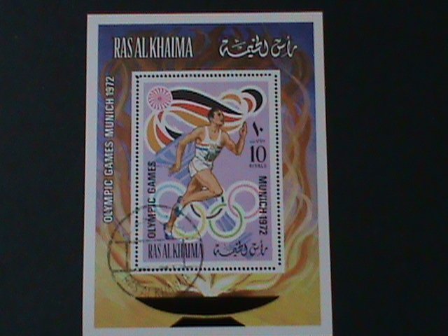 ​RAS ALKHAIMA- 1972-OLYMPIC GAMES MUNICH'72- CTO S/S-VF FANCY CANCEL