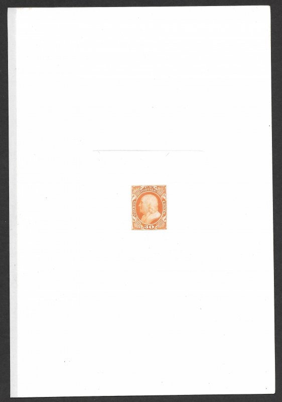 Doyle's_Stamps: MNH Beautiful Hybrid Large Die Proof,  Scott #38P1