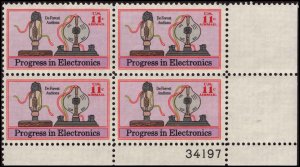 US #C86 11¢ ELECTRONICS MNH LR PLATE BLOCK #34197 DURLAND $1.30