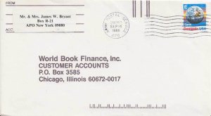 United States A.P.O.'s [25c] E Earth 1988 Army Postal Service, APO 09080 Bad ...
