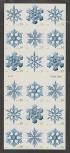 U.S. Scott Scott #4116b Snowflake Stamps - Mint NH Booklet Pane