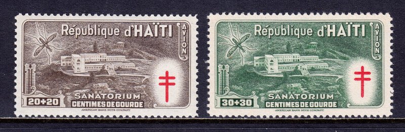 HAITI — SCOTT CB3, CB4 — 1949 MOSQUITO & SANATORIUM ISSUE — MNH — SCV $22+