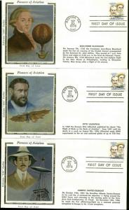 US FDC #C91-#C92 Set of 6 Colorano Cachets Dayton, OH Wright Brothers
