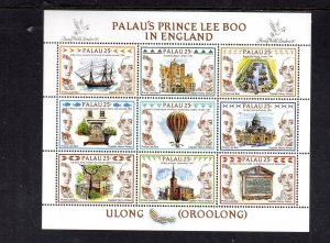 PALAU #235 1990 STAMP WORLD LONDON MINT VF NH O.G SHEET 9