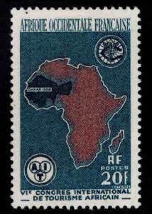 French West Africa Scott 75 MH* 1958 Map stamp