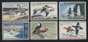 US RW31-RW36 $3 Duck Hunting Stamp Used VF SCV $70