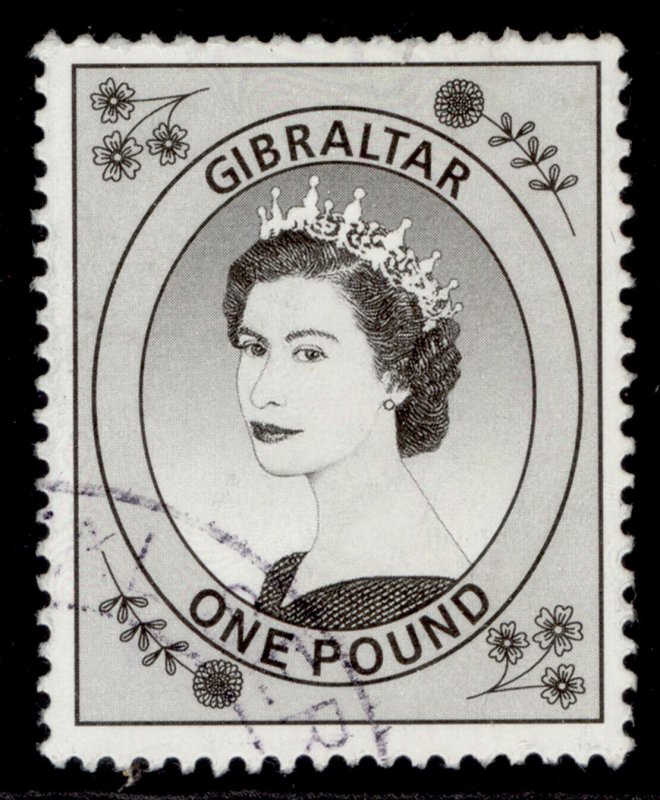 GIBRALTAR QEII SG869, 1999 £1 brownish black, FINE USED.