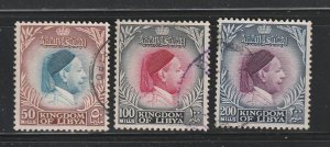 Libya 143-145 U King Idris