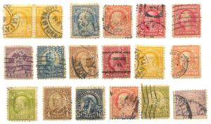 USA 18 used values, perfins(15)