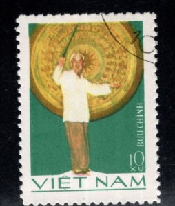 North Viet Nam Scott 936 Ho Chi Minh conducing orchestra Buu Chinh stamp