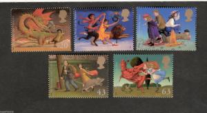 1998 Great Britain #1820-24 Famous Childrens Literature/Novels/Writer MNH stamps