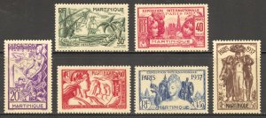Martinique Scott 180-85 Unused HOG - 1937 Paris Intl Exposition - SCV $11.20