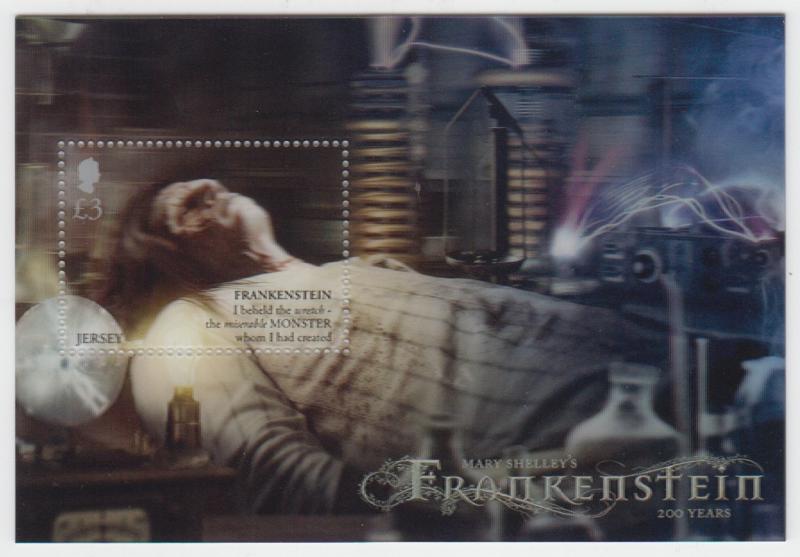 Jersey Mary Shelley Frankenstein - Mint set Miniature sheet