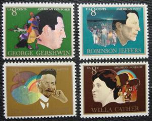 US #1484/1485/1486/1487 MNH 4 Singles Am. Arts, SCV $1.00