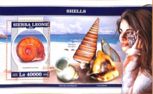 A6975 - SIERRA LEONE, Error, 2018, MISPERF SOUVENIR SHEET: Shells, Marine Life