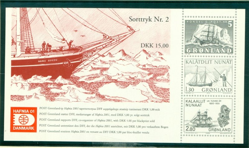 GREENLAND 2001 S/S MNH BLACK PRINT BIN $7.00