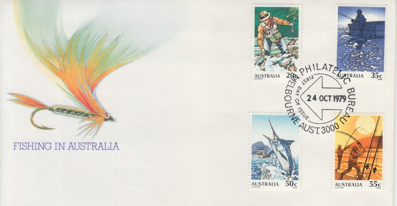 1979 Australia Fishing  (Scott 722-25) FDC