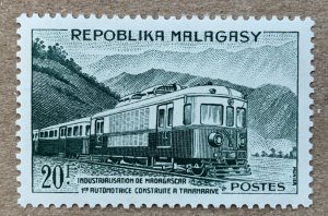 Malagasy 1962 First Train, MNH.  Scott 325, CV $1.10