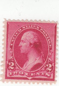 Scott # 220 - 2c Carmine - Washington - Mint Hinged