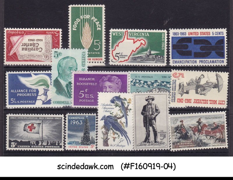 UNITED STATES USA - 1963 STAMPS SCOTT#1230-1243 - 14V MNH