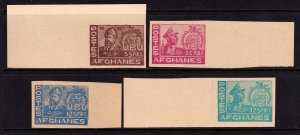 Afghanistan 1951 UPU Anniv. 'Imperf.' Complete Mint MNH Set SC 394-397