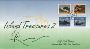 Guernsey 1998 FDC Sc 625-628 Little Chapel, Cow, Fort Grey, Grand Havre