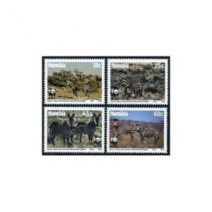 Namibia 694-697, MNH. Michel 702-706. WWF 1991. Mountain Zebra.