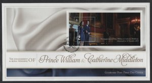 Guernsey 2011 FDC Sc 1128 2pd William, Cate Engagement Photo Sheet