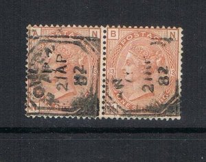 Great Britan 1881 QV SG 163 PL 13 Pair FU