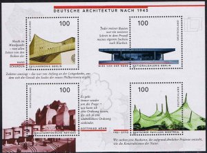 Germany 1997, Scott#1959 MNH, German Architecture after 1945, souvenir sheet