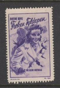 Denmark- Birthe Boye Froken Fyldepen' Advertising Stamp - NG
