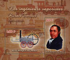 Steam Engineer Richard Trevithick Souvenir Sheet of 2 Stamps Mint NH