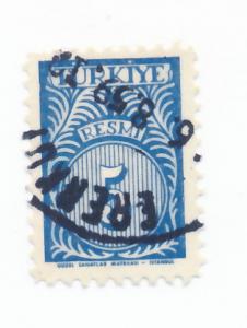 Turkey 1957 Scott o43 used - 5k, Numeral