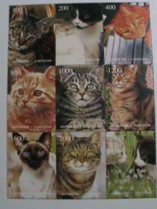 KYRGYZSTAN STAMP-WORLD FAMOUS BEAUTIFUL LOVELY CATS 2012-  MNH SHEET-VERY FINE