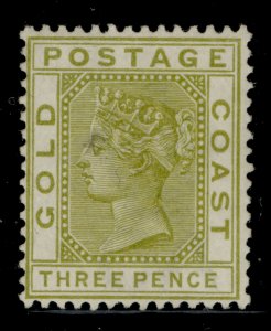 GOLD COAST QV SG15, 3d olive-yellow, LH MINT. Cat £27.